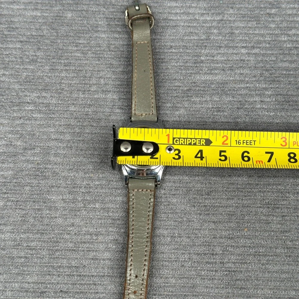 Vintage Timex Military Style Manual Wind Watch Black Dial Red Hand 10 M45